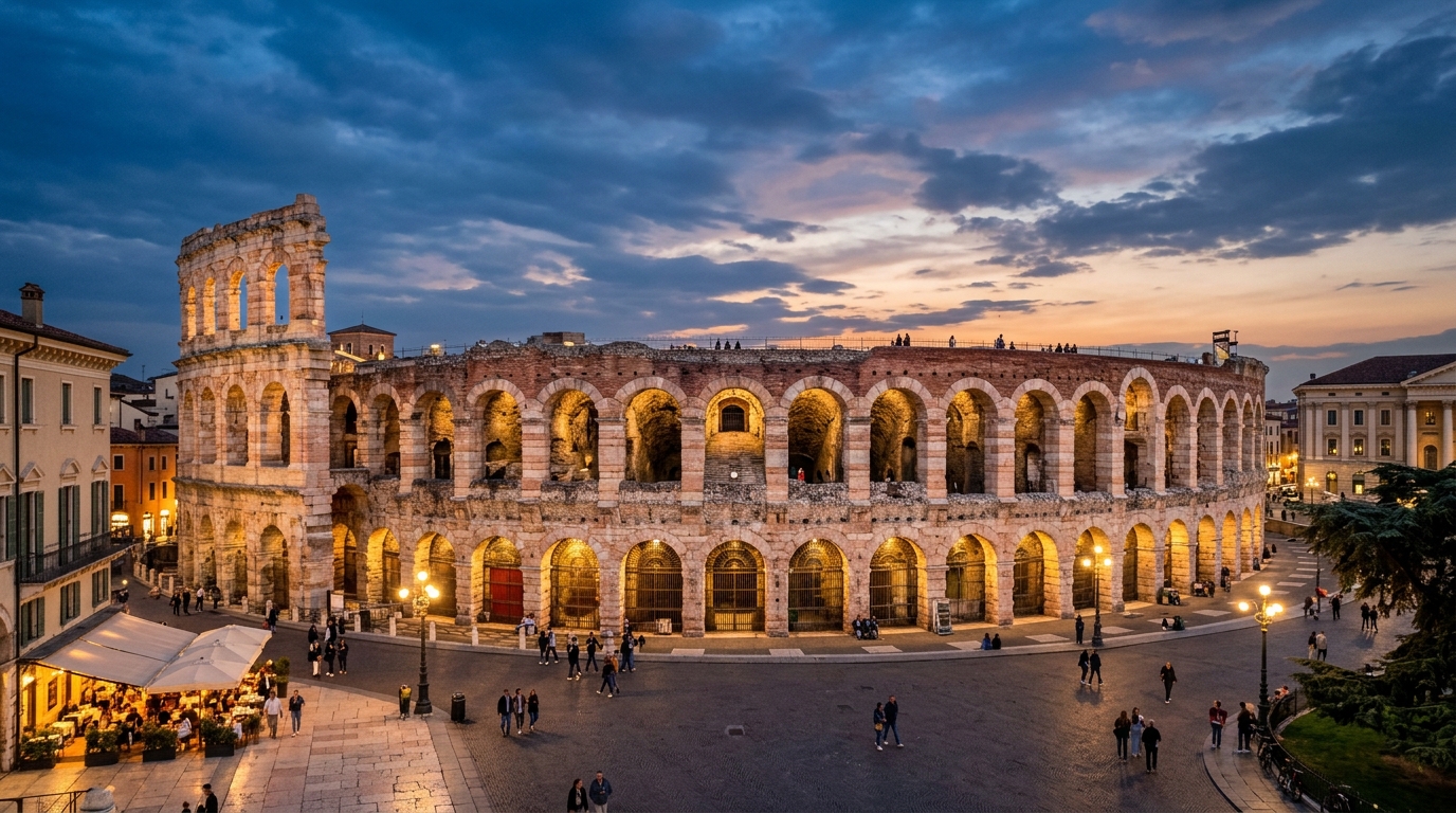 Historic Arena di Verona Roman amphitheatre in Verona, Italy