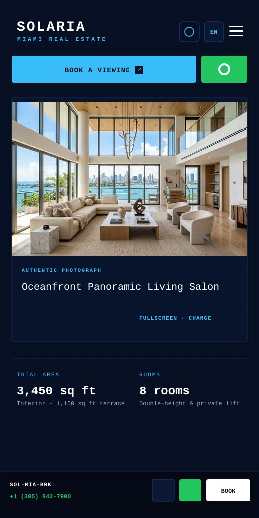 Solaria (Real Estate Example) mobile preview